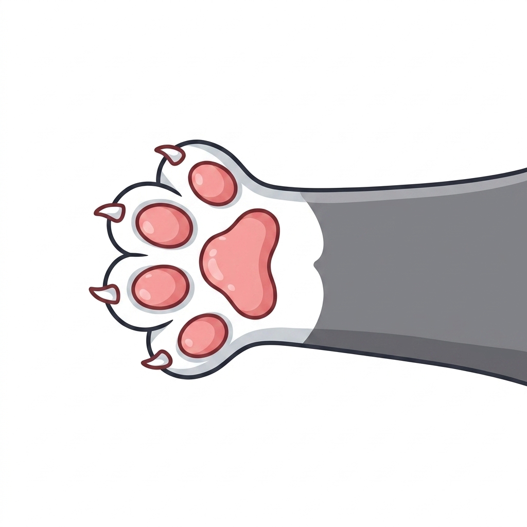 Gray Cat Paw